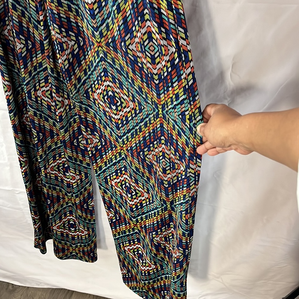 Strapless Multi-Color Jumpsuit Size Small - Picture 3 of 5